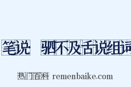 笔说·驷不及舌说组词是什么意思的图片